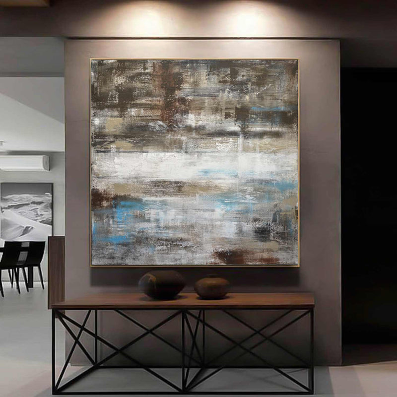48x48 large wall art umber brown