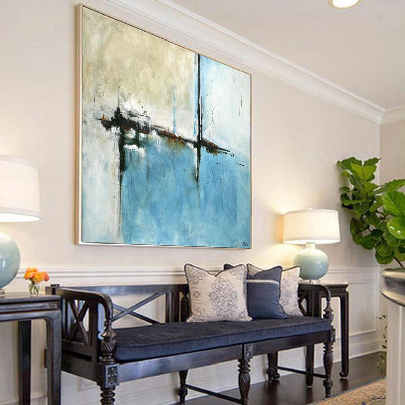 48x48 Abstract Art Geometry Lines Forms Painting Home Decoration Hotel