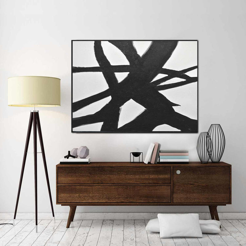 Abstract Expressionist Black And White