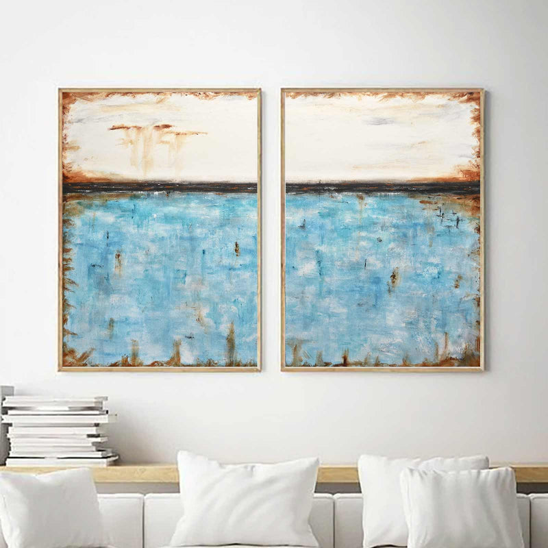Best Selling Abstracts Set Of 2 Paintings Contemporary Art