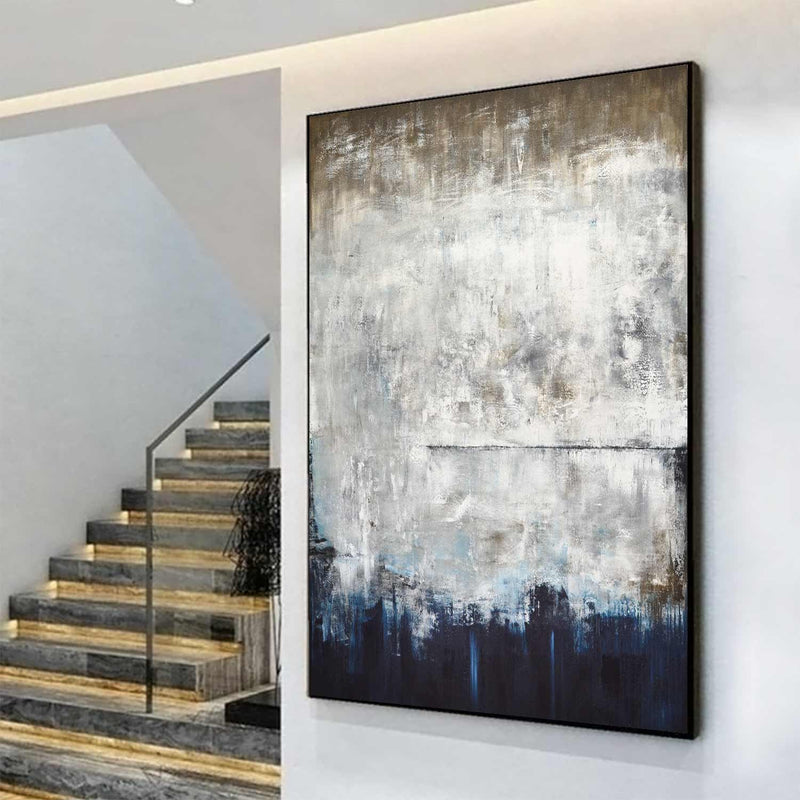 Buy Extra Large Wall Art Original Blue Paint Explore Art On Thick Canvas