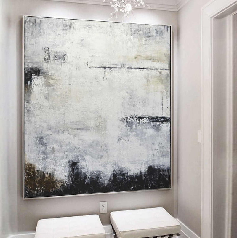 Large Square Hand Painted Abstract Art