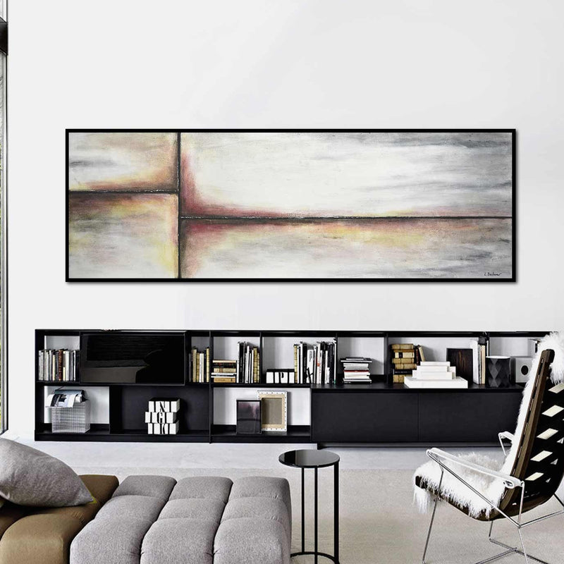Large Thin Panoramic Acrylic Painting