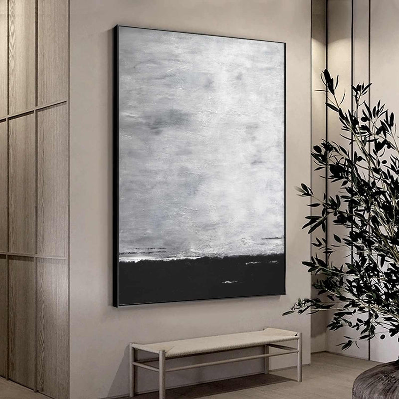 Monochromatic Dark Large Scale Art Vertical