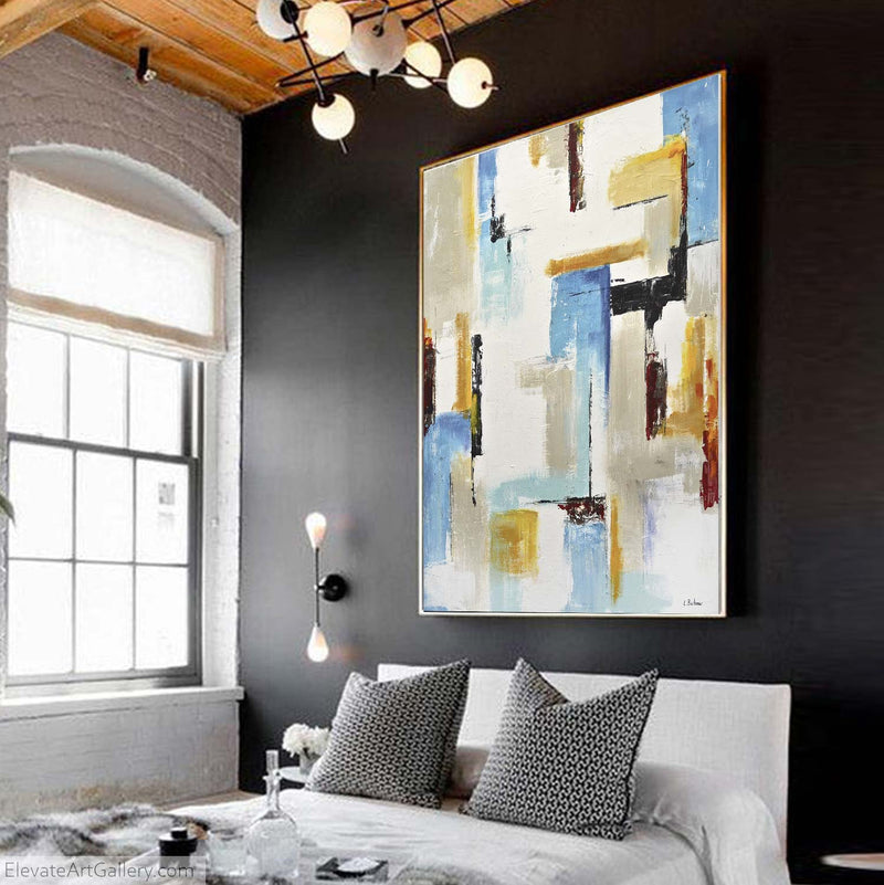 vertical painting geometric
