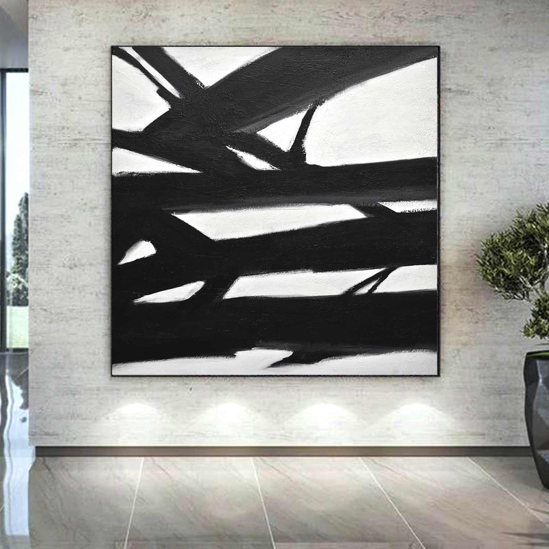 black and white painting