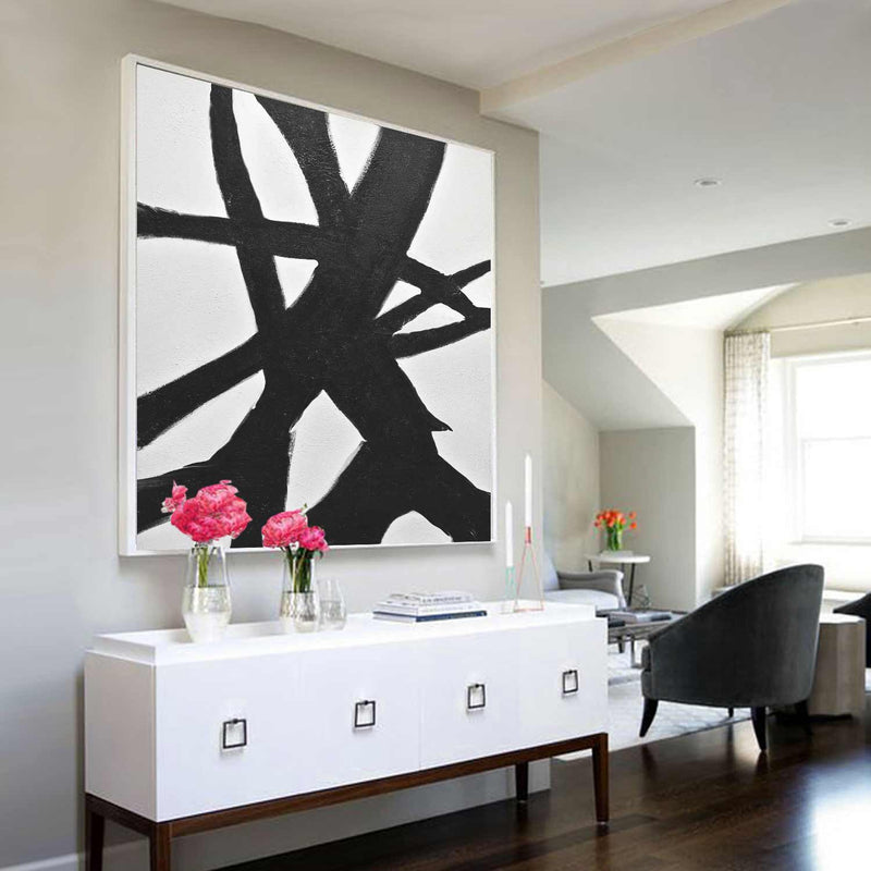 abstract expressive square canvas