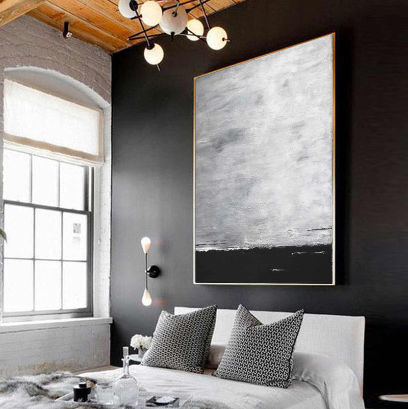 Monochromatic Dark Large Scale Art Vertical