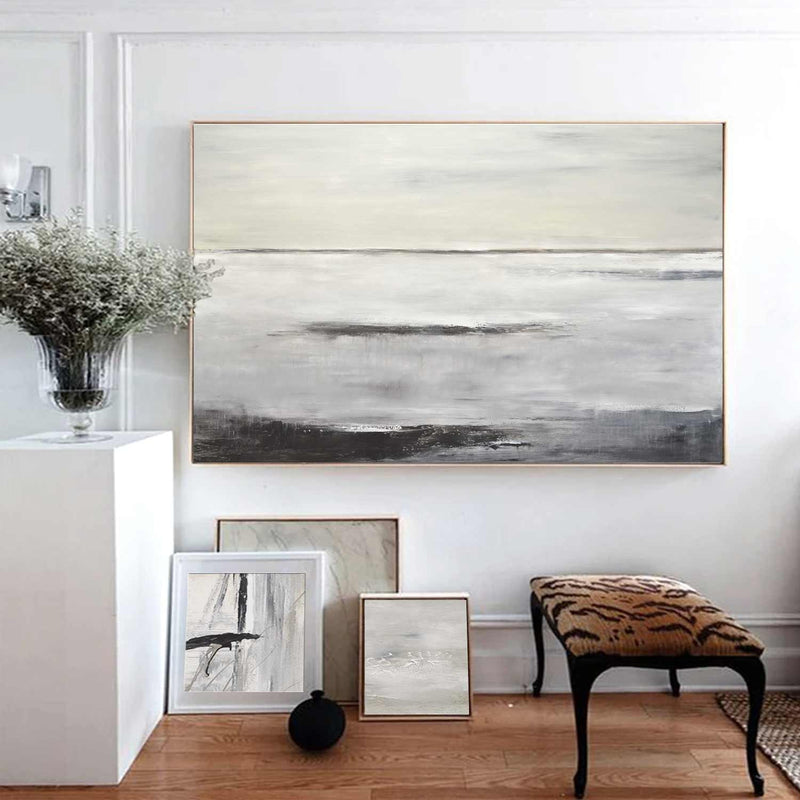 Abstract Wall Art Beige Painting