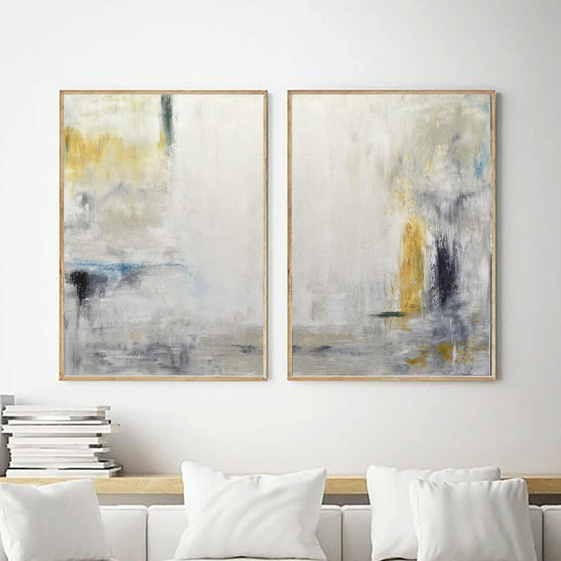 Pair Of Abstract Paintings Modern Hand Painted artwork