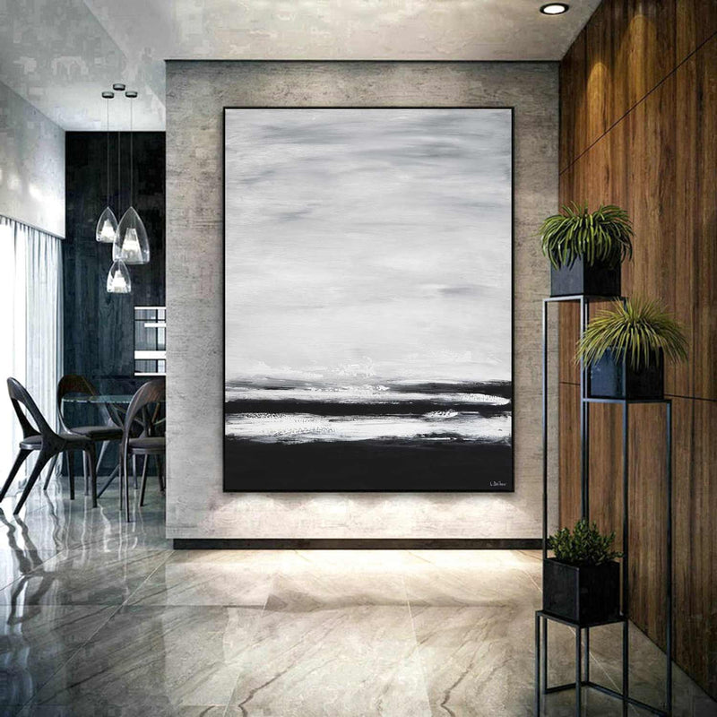 Monochrome Painting Hand Painted Art on wall