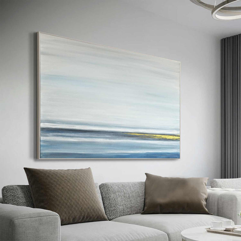 blue gold painting minimalism