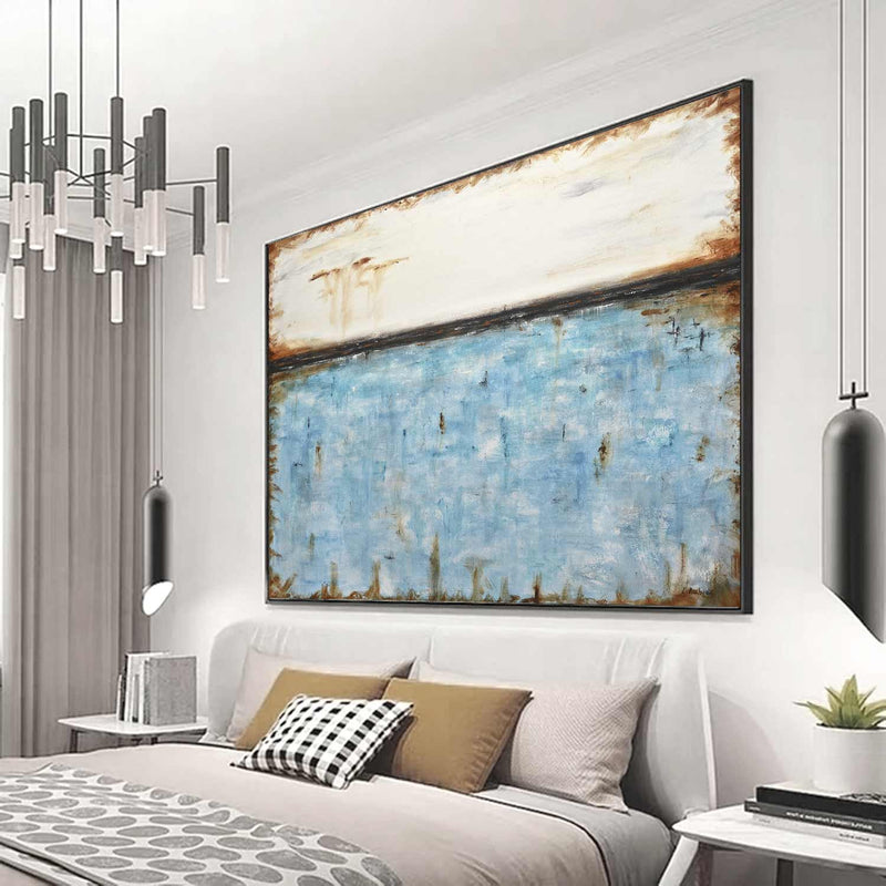 blue painting trending art