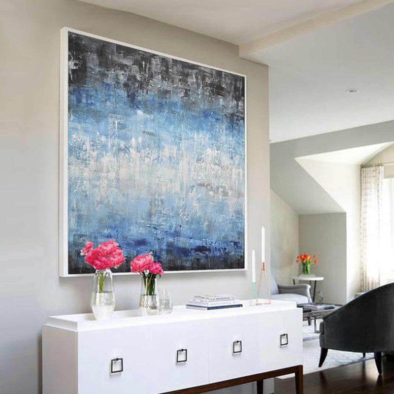 Abstract Painting Home Decoration Big Artwork Wood Frame