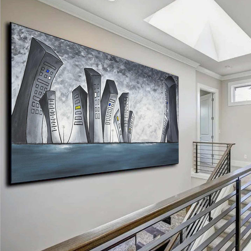 cityscape skyline painting