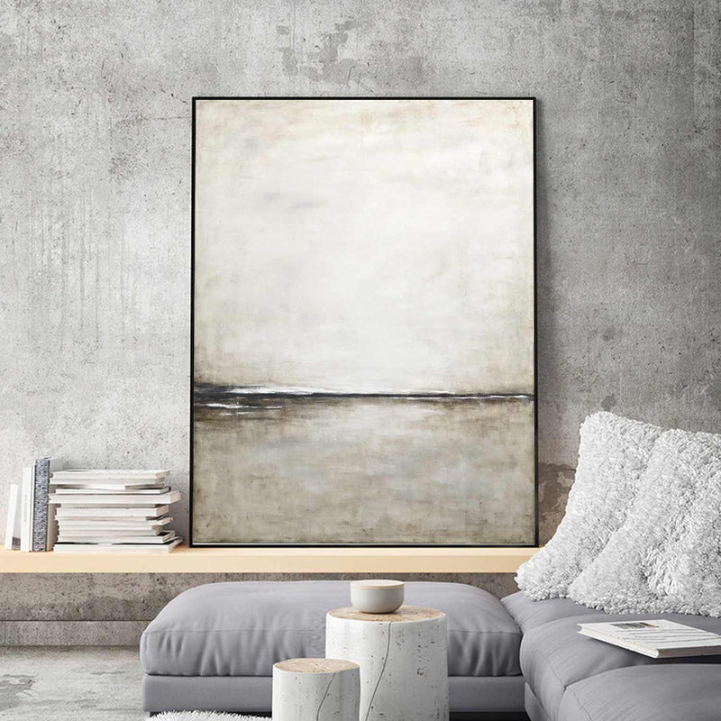 Minimalist landscape Painting On Canvas Monochrome