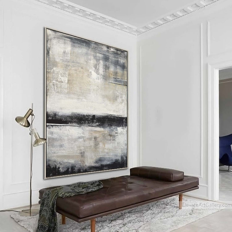 earth tones vertical modern art