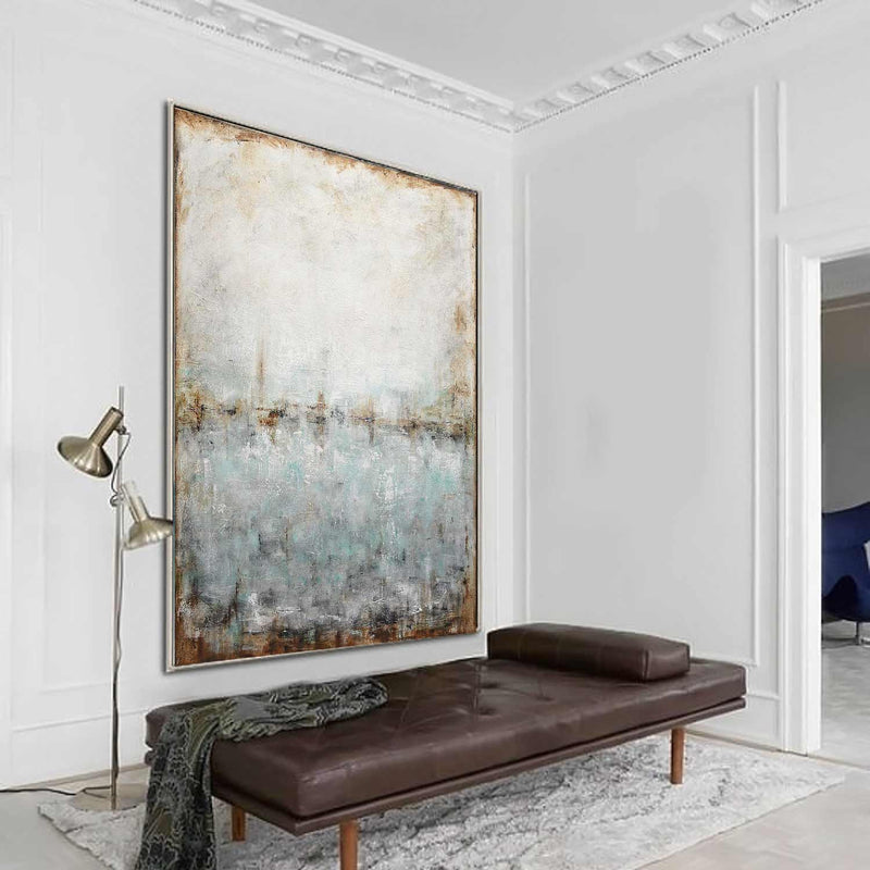 Art For Luxury Home Designer Textured Abstract Painting Vertical Format