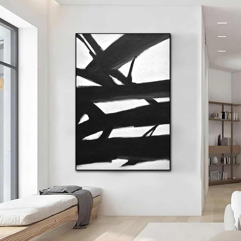 kline inspired art on wall