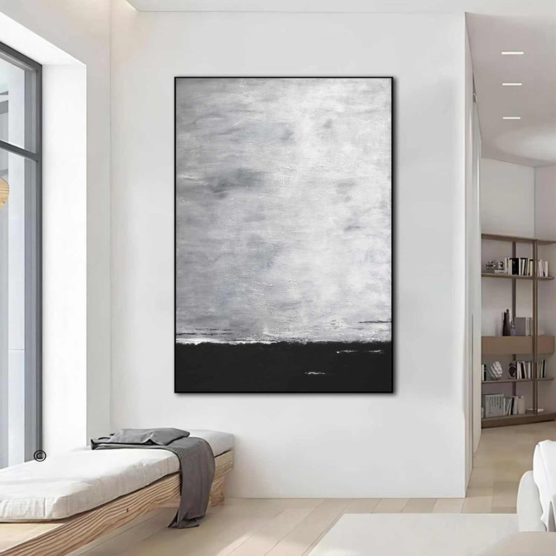 Monochromatic Dark Large Scale Art on wall