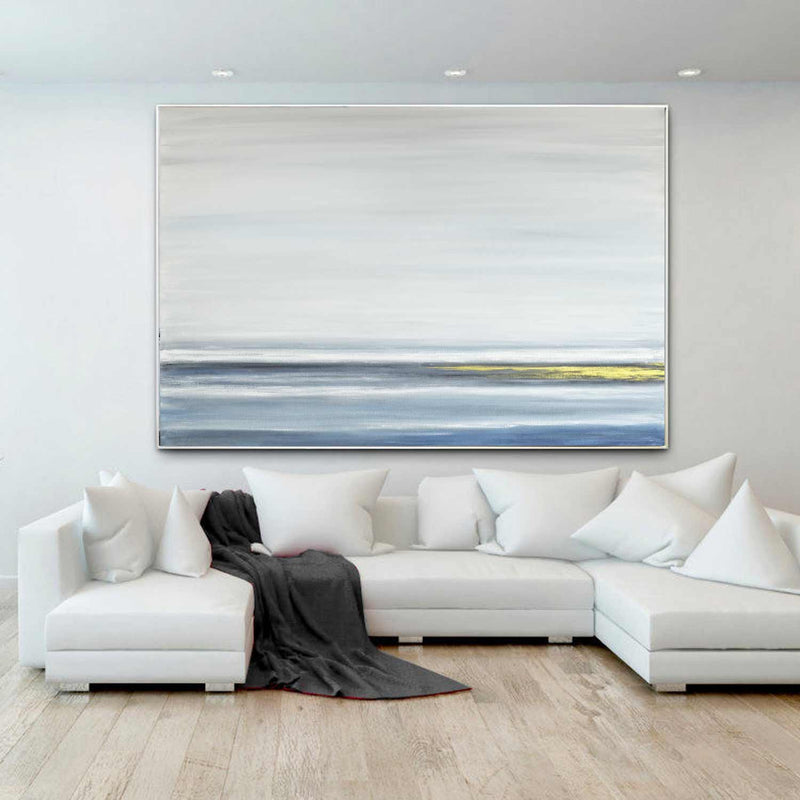 blue gold landscape minimalism
