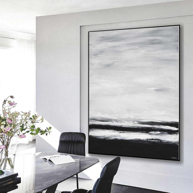 Monochrome Painting Hand Painted Art in office