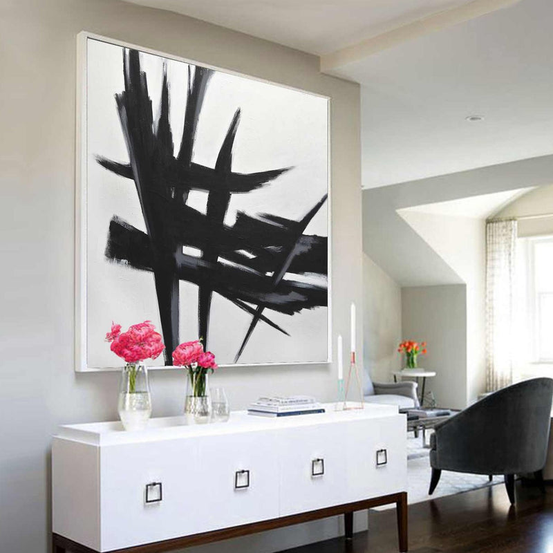 monochrome black and white painting