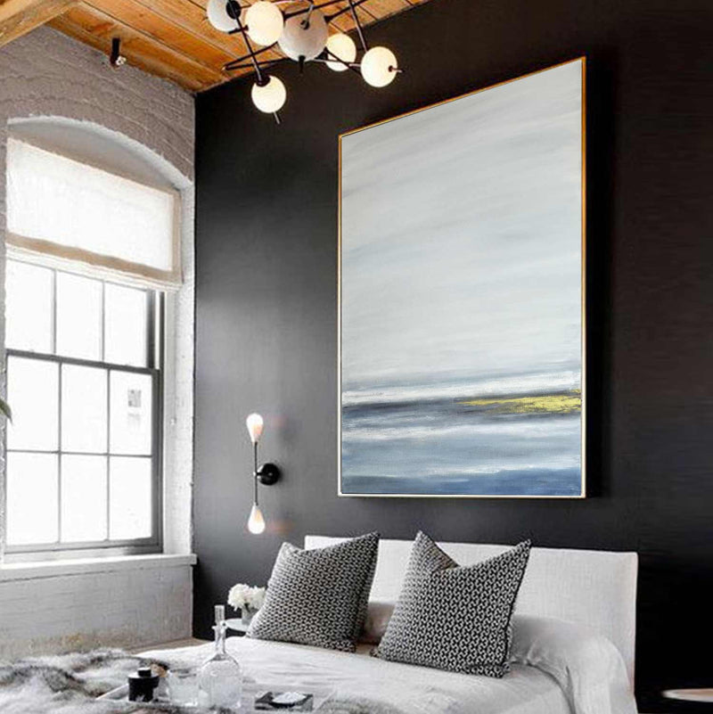 original gold blue painting