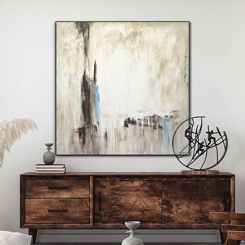 tan suede abstract painting