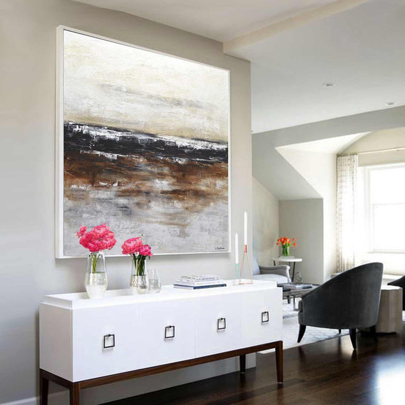 Neutral Warm Colors Painting Palette Knife 3d Textures For Hallway
