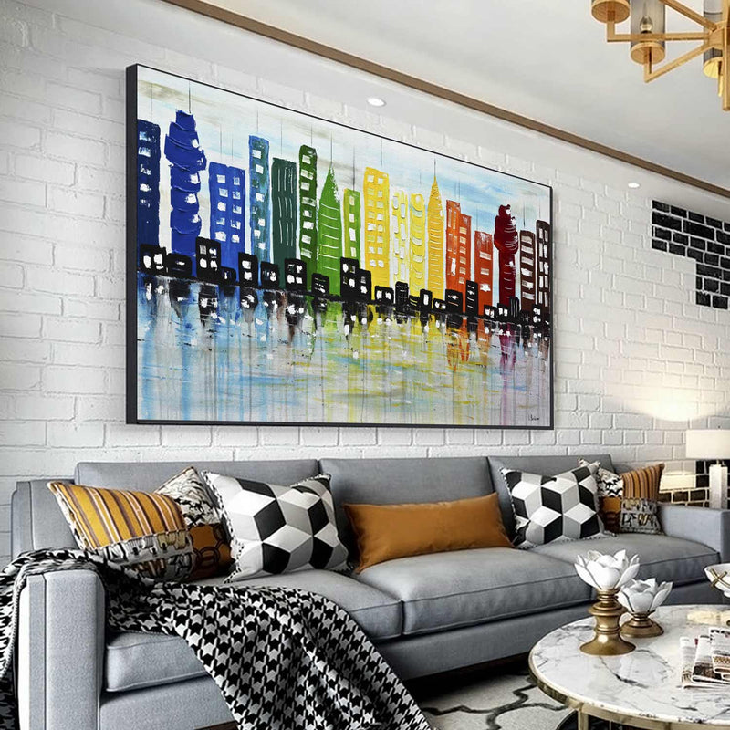 skyline oil modern art