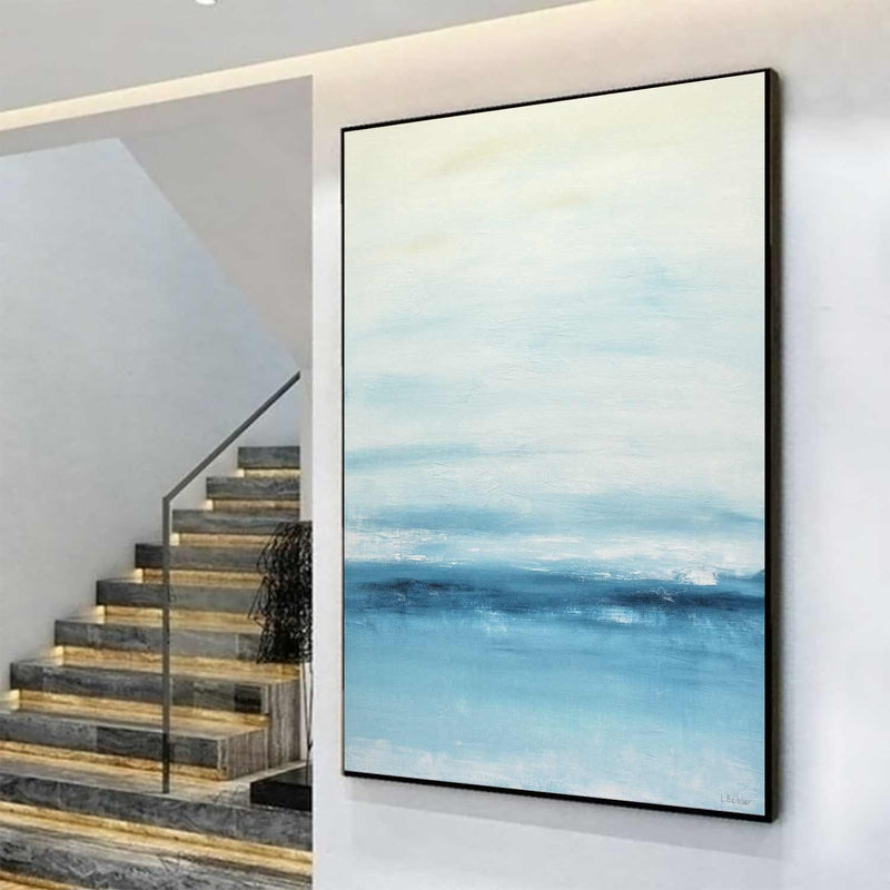 vertical artwork blue landscape