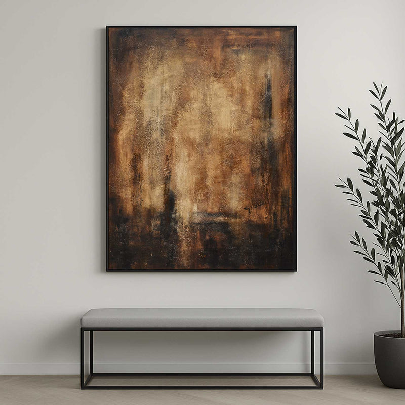 High End Brown Abstract Wall Art Earth Tones Modern Painting