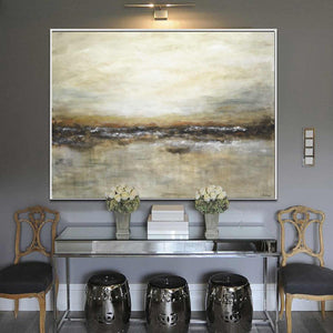 large Earthy Painting Large Abstract Art Brown On Canvas Scenery
