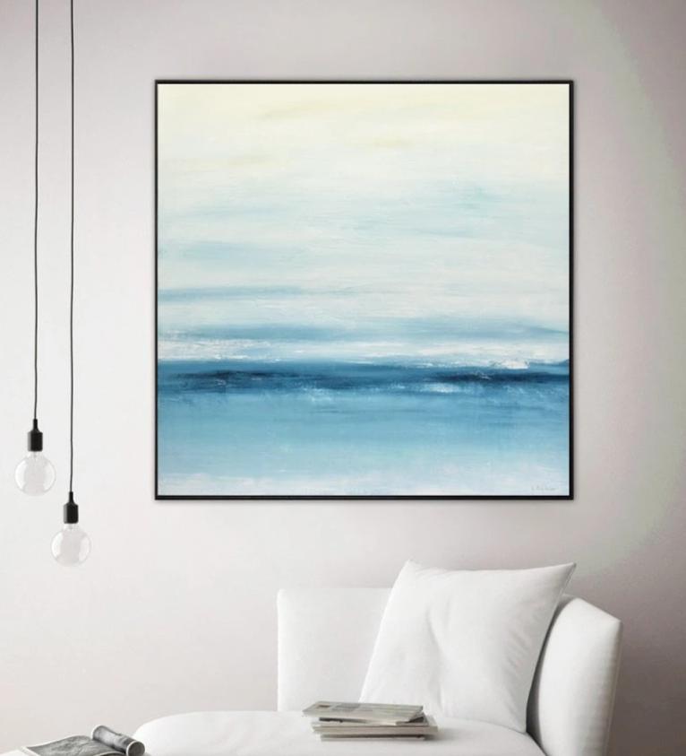 blue abstract painting