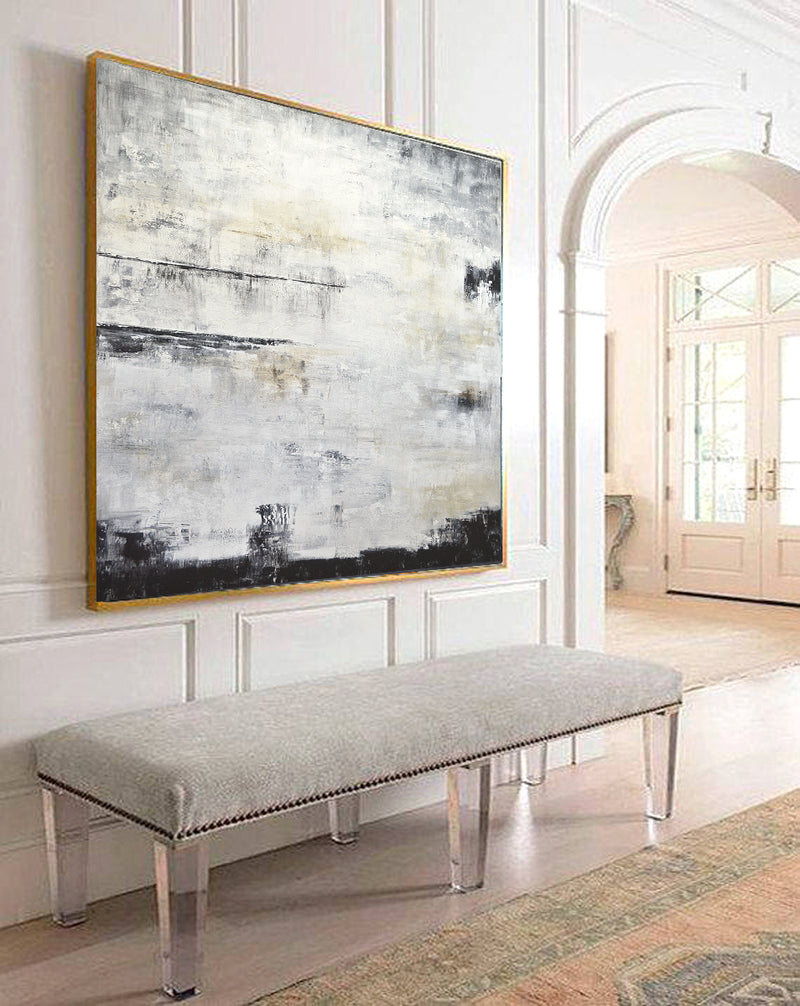 big contemporary art above couch