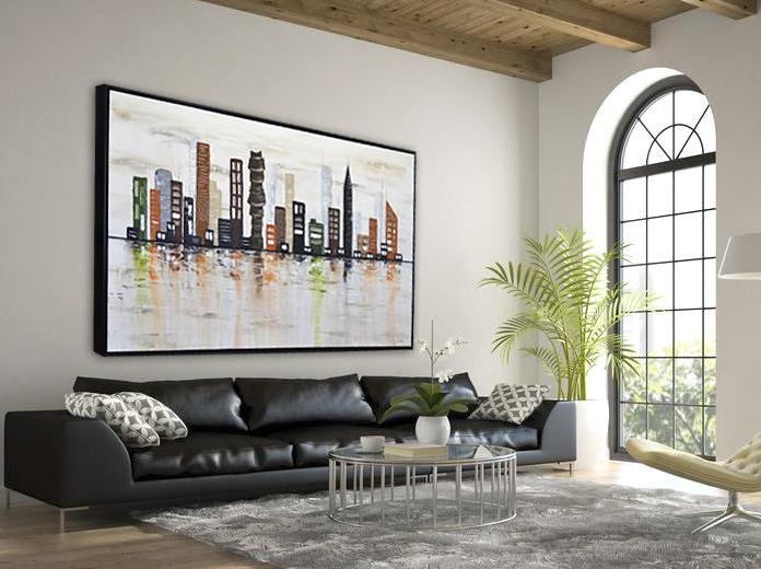 urban cityscape abstract painting skyline