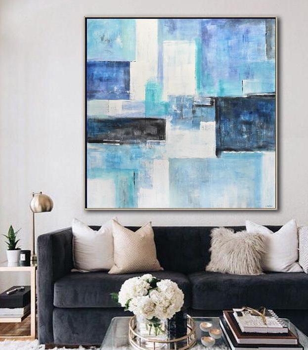 48 x 48 large original abstract art painting
