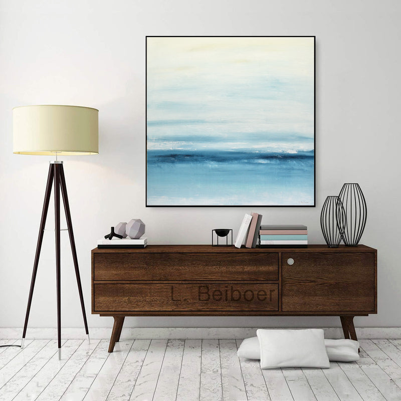 large square paynes gray painting artwork