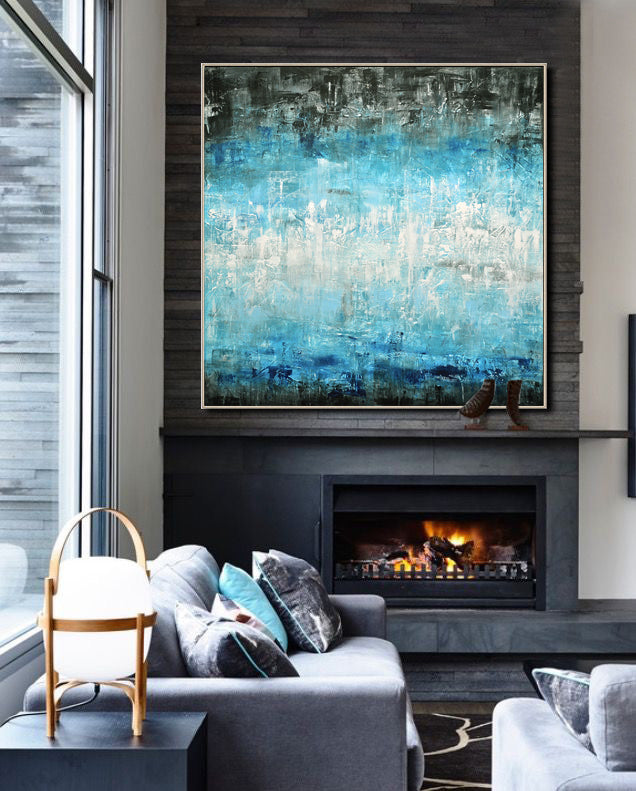 Abstract Painting Home Decoration Big Artwork Wood Frame