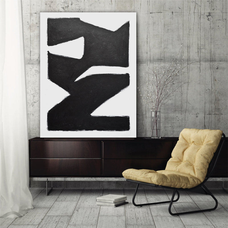 black and white minimalist art