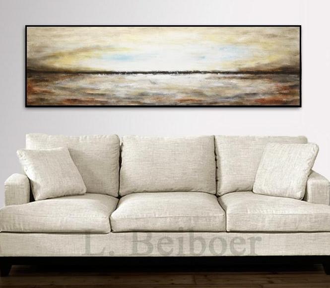 20x72 panoramic umber landscape painting