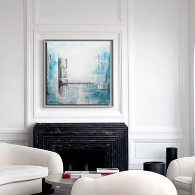 acrylic blue painting