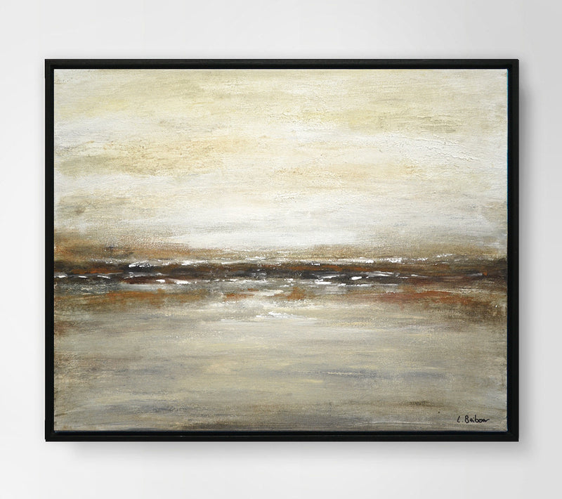 suede sand landscape painting 16 x 20 artwork