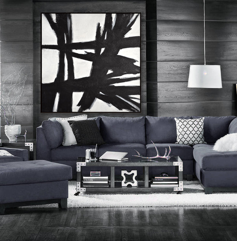 large black and white kline artwork design