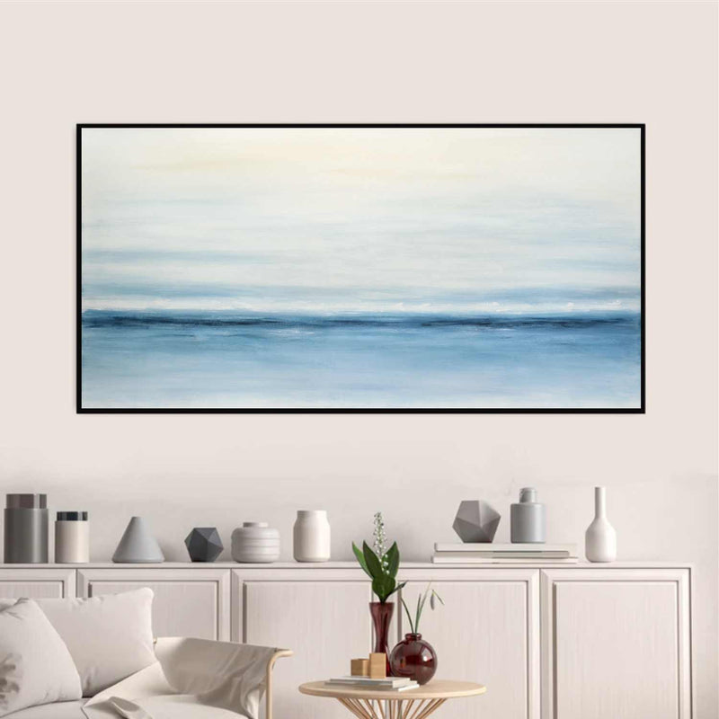 Wide Panorama Coastal Painting on wall