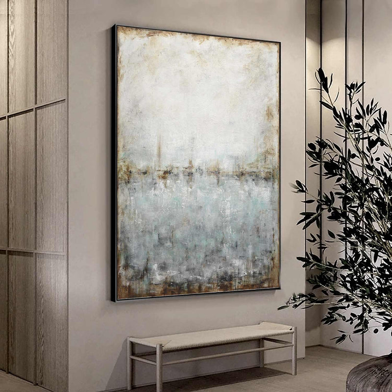 Art For Luxury Home Designer Textured Abstract Painting Vertical Format