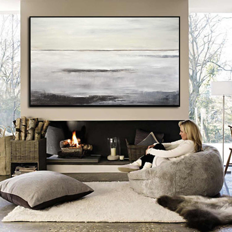 Beautiful Large Painting Rich Warm Colors Affordable Art Khaki Brown