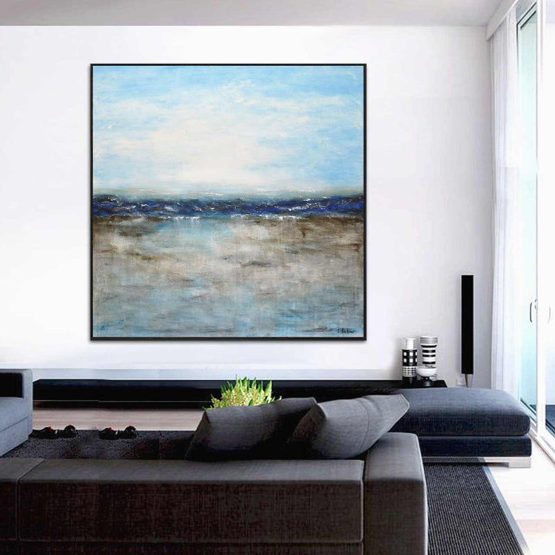 Blue Landscape Original Abstract Painting