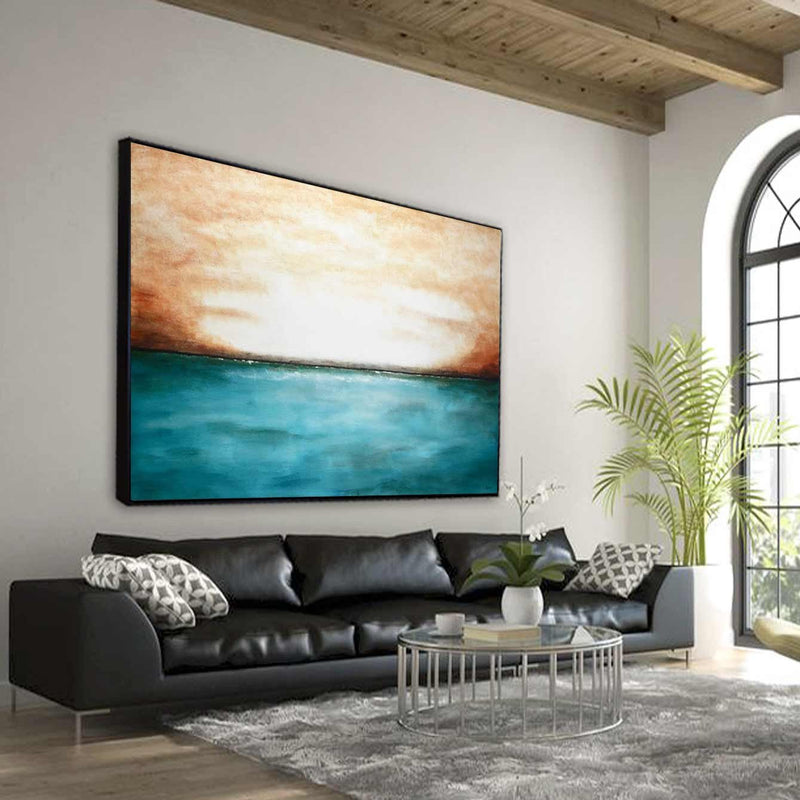 Blue Seascape Beautiful Painting For Dining Room